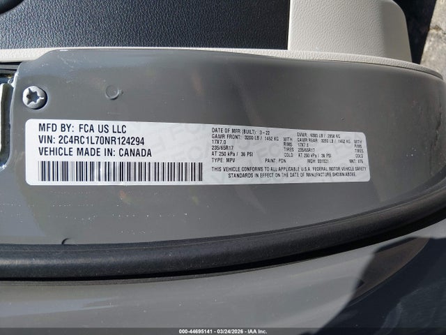 2022 CHRYSLER PACIFICA HYBRID 2C4RC1L70NR124294 Photo 8