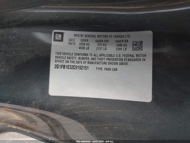 2012 CHEVROLET CAMARO 2G1FB1E32C9192151 Photo 8
