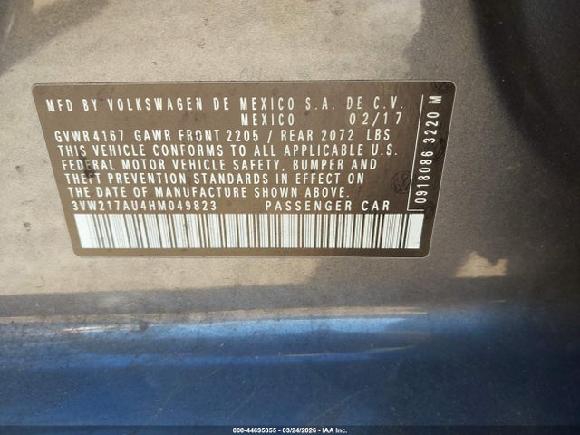 2017 VOLKSWAGEN GOLF 3VW217AU4HM049823 Photo 8