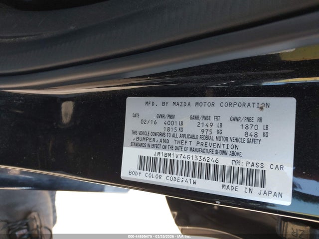 JM1BM1V74G1336246 Mazda Mazda3 I Touring