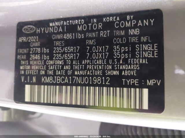 2022 HYUNDAI TUCSON HYBRID KM8JBCA17NU019812 Photo 8