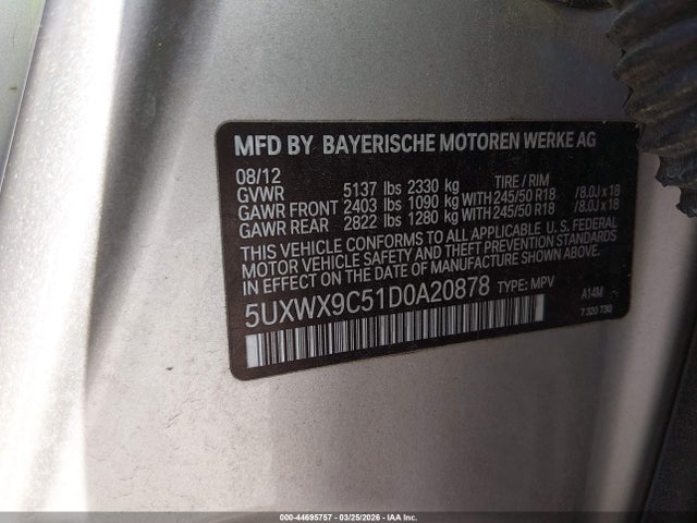 2013 BMW X3 5UXWX9C51D0A20878 Photo 8