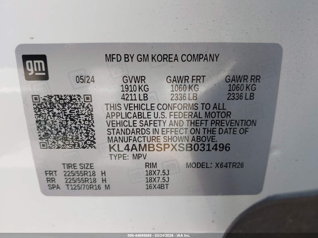 Продаж на аукціоні авто 2025 Buick Encore Gx Preferred Fwd, vin: KL4AMBSPXSB031496, номер лоту: 44695868