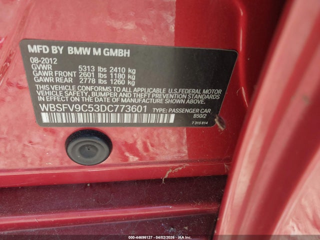 2013 BMW M5 WBSFV9C53DC773601 Photo 8
