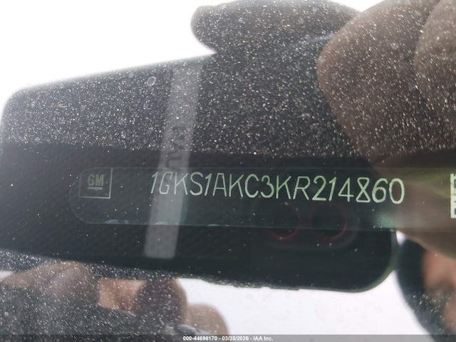 44696170 :رقم المزاد ، 1GKS1AKC3KR214860 vin ، 2019 Gmc Yukon Sle مزاد بيع