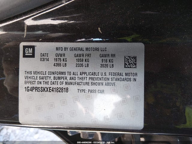 Aukcja sprzedaży 2014 Buick Verano Convenience Group, vin: 1G4PR5SKXE4182818, numer aukcji: 44696266