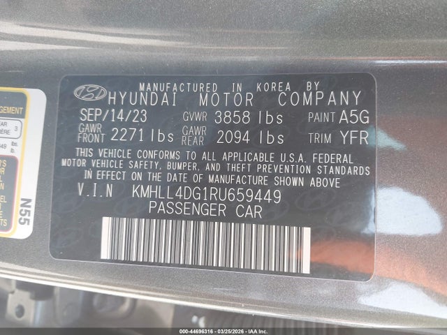 Aukcja sprzedaży 2024 Hyundai Elantra Se, vin: KMHLL4DG1RU659449, numer aukcji: 44696316