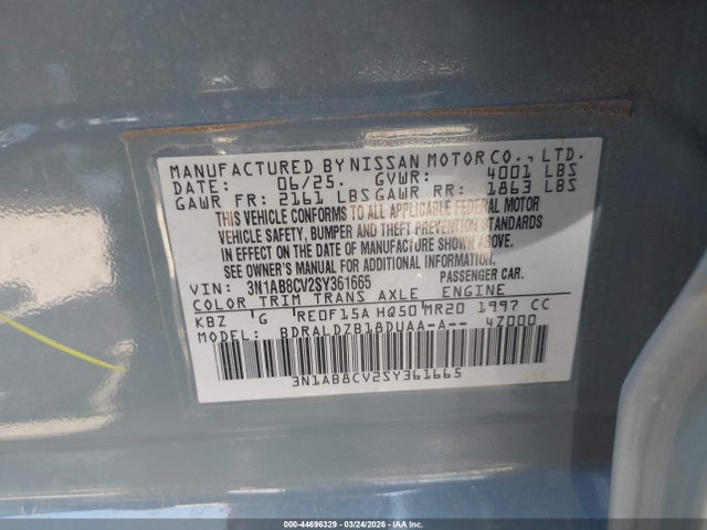 Nissan SENTRA SV 2025 3N1AB8CV2SY361665 Image 9