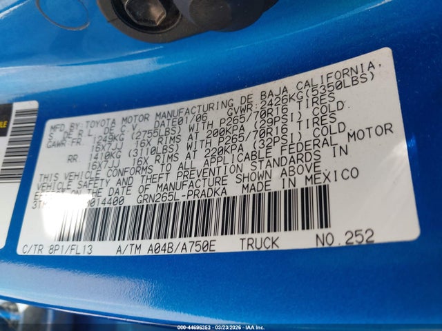 2006 TOYOTA TACOMA 3TMJU62N46M014400 Photo 8