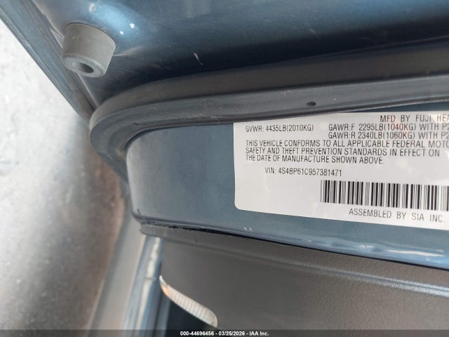 Продажа на аукционе авто 2005 Subaru Outback 2.5i, vin: 4S4BP61C957381471, номер лота: 44696456