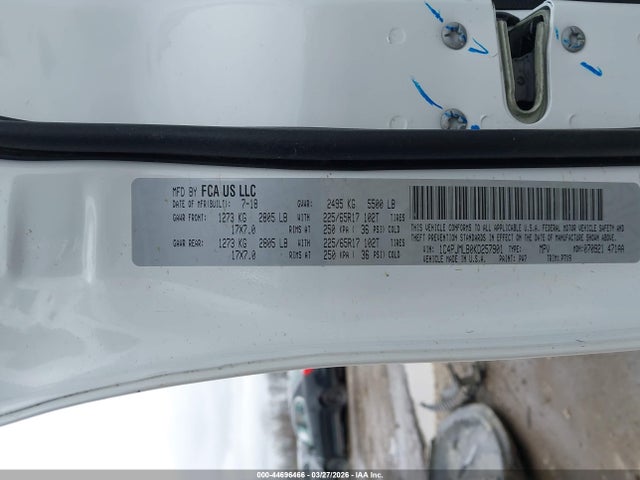 44696466 :رقم المزاد ، 1C4PJMLB0KD257901 vin ، 2019 Jeep Cherokee Latitude Plus 4x4 مزاد بيع