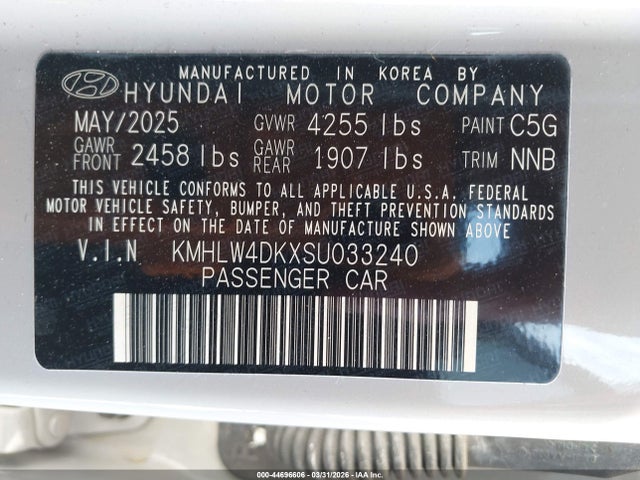 Продажа на аукционе авто 2025 Hyundai Elantra N, vin: KMHLW4DKXSU033240, номер лота: 44696606