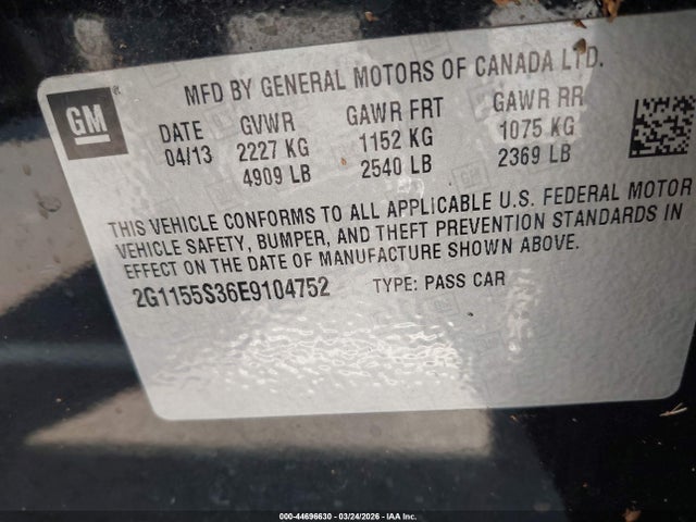 Chevrolet IMPALA 2LZ 2014 2G1155S36E9104752 Image 9