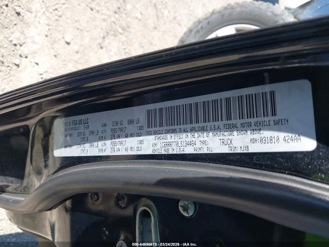 44696670 :رقم المزاد ، 1C6RR6TT0LS134464 vin ، 2020 Ram 1500 Classic Slt  4x2 6'4 Box مزاد بيع