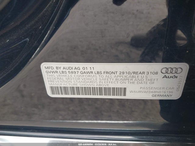 2011 AUDI A8 L WAURVAFD6BN016196 Photo 8