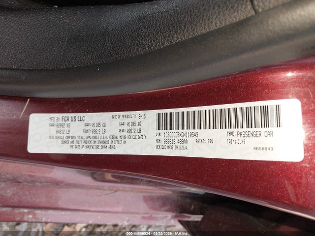 2016 CHRYSLER 200 1C3CCCCBXGN110543 Photo 8