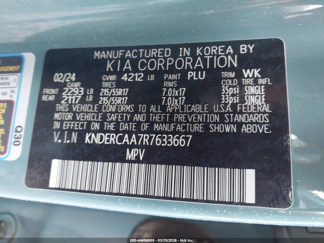 Aukcja sprzedaży 2024 Kia Seltos Ex, vin: KNDERCAA7R7633667, numer aukcji: 44696988