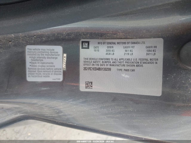 2011 CHEVROLET CAMARO 2G1FC1ED4B9130299 Photo 8