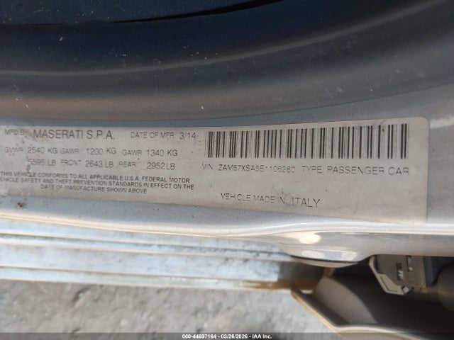 2014 MASERATI GHIBLI ZAM57XSA5E1106280 Photo 8