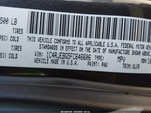 2015 JEEP GRAND CHEROKEE 1C4RJEBG5FC646606 Photo 8