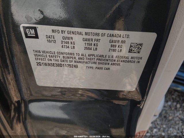 2013 CHEVROLET IMPALA 2G1WA5E38D1175249 Photo 8