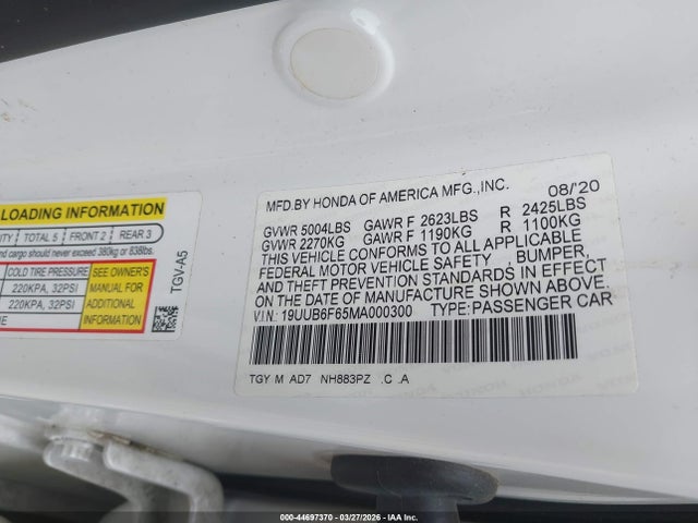 Aukcja sprzedaży 2021 Acura Tlx Advance Package, vin: 19UUB6F65MA000300, numer aukcji: 44697370