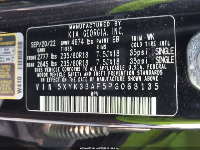 Продаж на аукціоні авто 2023 Kia Sportage Ex, vin: 5XYK33AF5PG063135, номер лоту: 44697384