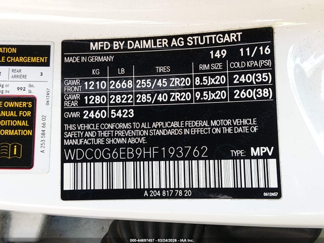 2017 MERCEDES-BENZ AMG GLC 43 WDC0G6EB9HF193762 Photo 8