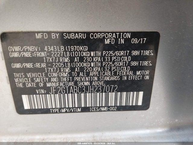 2018 SUBARU CROSSTREK JF2GTABC3JH237072 Photo 8