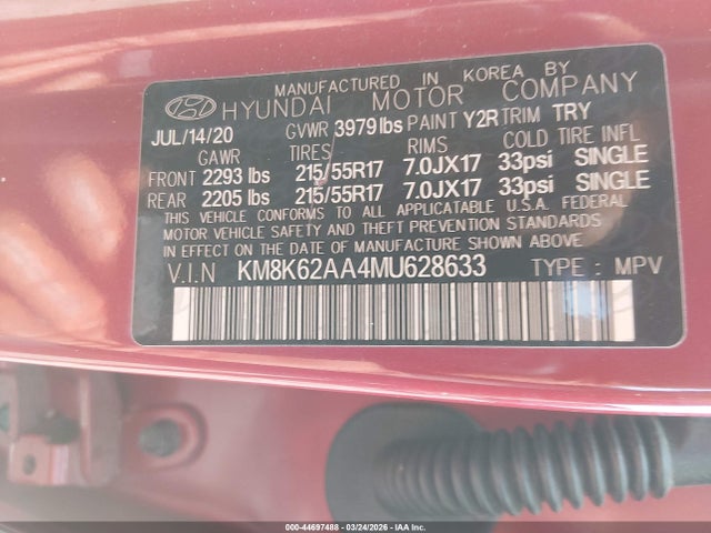 2021 HYUNDAI KONA KM8K62AA4MU628633 Photo 8