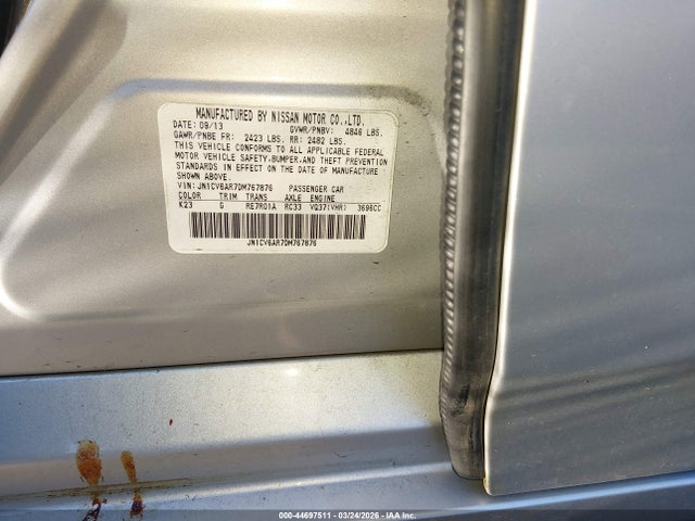 44697511 :رقم المزاد ، JN1CV6AR7DM767876 vin ، 2013 Infiniti G37x مزاد بيع