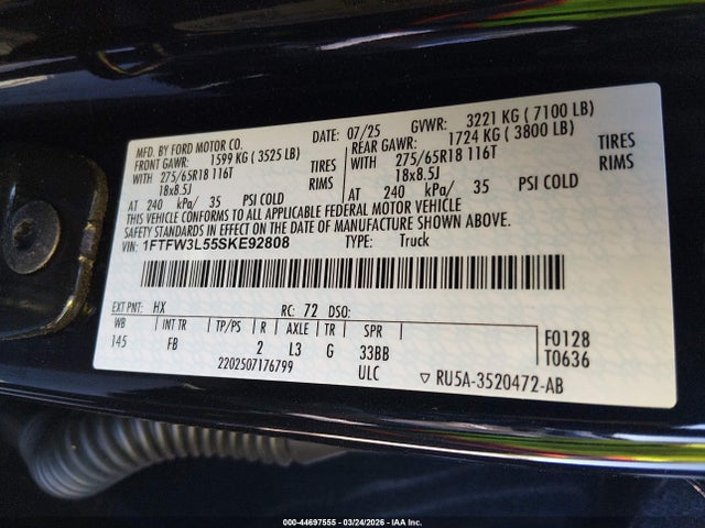 1FTFW3L55SKE92808 Ford F-150 Xlt