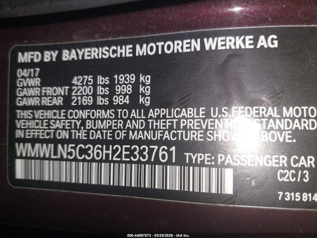 Mini Clubman Cooper 2017 WMWLN5C36H2E33761 Image 9