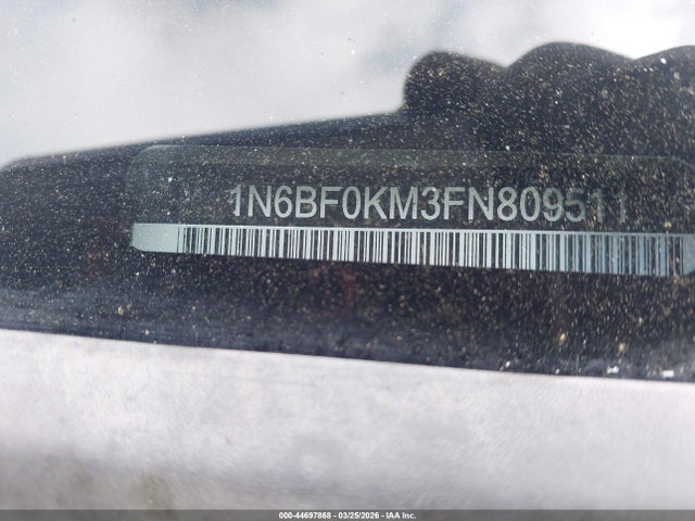 44697868 :رقم المزاد ، 1N6BF0KM3FN809511 vin ، 2015 Nissan Nv Cargo Nv1500 Sv V6 مزاد بيع