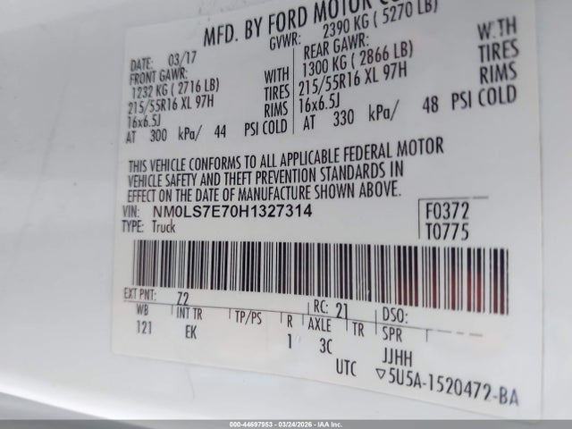 Ford Transit Connect Xl 2017 NM0LS7E70H1327314 Image 9