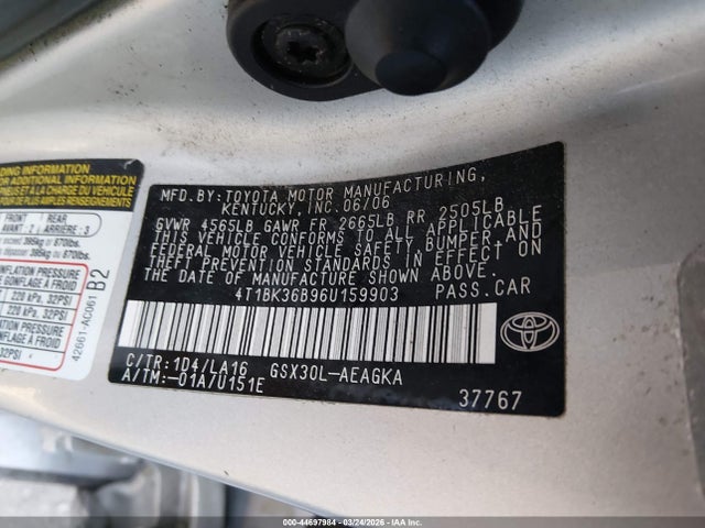 2006 TOYOTA AVALON 4T1BK36B96U159903 Photo 8