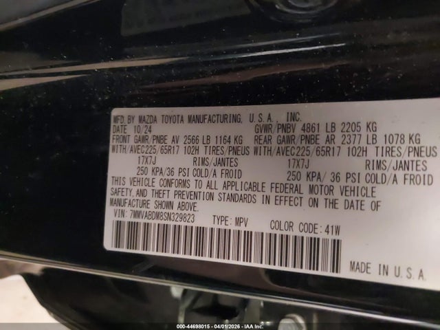 Aukcja sprzedaży 2025 Mazda Cx-50 2.5 S Premium Package, vin: 7MMVABDM8SN329823, numer aukcji: 44698015
