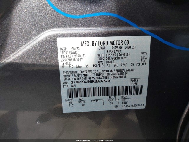 Ford EDGE SEL 2024 2FMPK4J99RBA07520 Image 9
