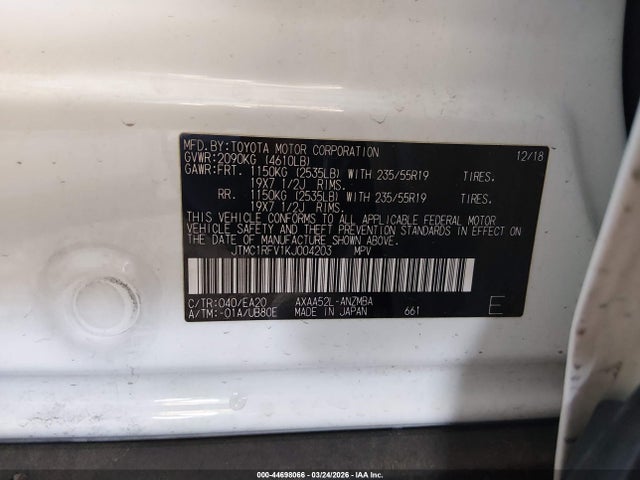 Toyota Rav4 Xle Premium 2019 JTMC1RFV1KJ004203 Image 9