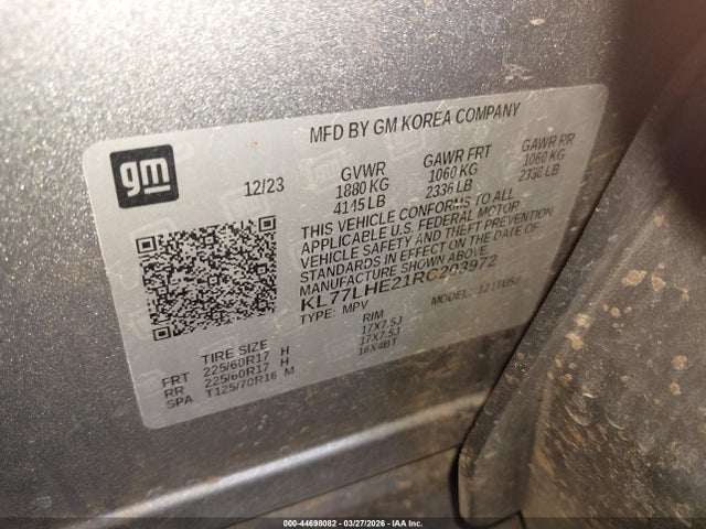 2024 CHEVROLET TRAX KL77LHE21RC203972 Photo 8