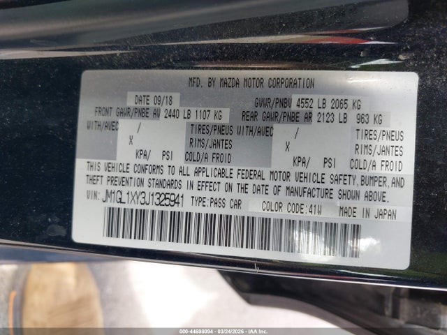 2018 MAZDA MAZDA6 JM1GL1XY3J1325941 Photo 8
