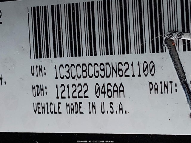 2013 Chrysler 200 Limited მანქანა იყიდება აუქციონზე, vin: 1C3CCBCG9DN621100, აუქციონის ნომერი: 44698190