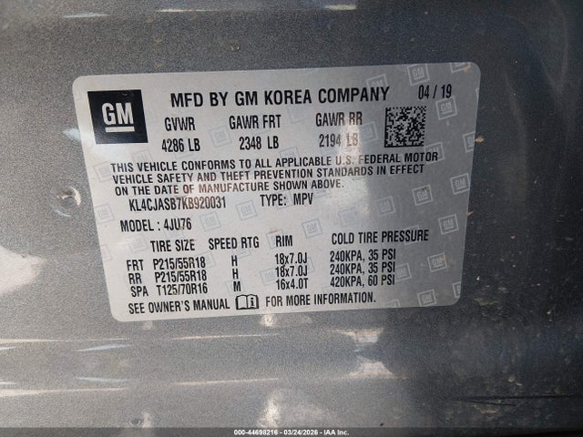 Buick Encore Fwd Preferred 2019 KL4CJASB7KB920031 Image 9