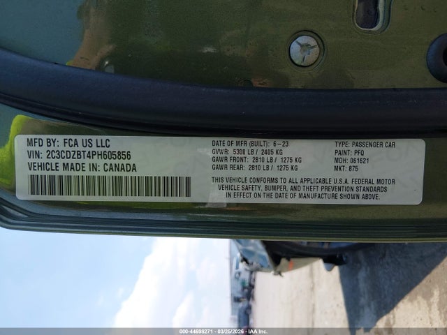 Продаж на аукціоні авто 2023 Dodge Challenger R/t, vin: 2C3CDZBT4PH605856, номер лоту: 44698271