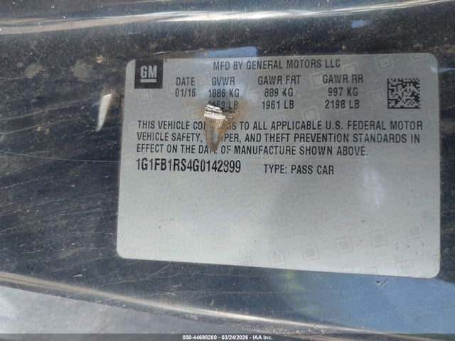 2016 CHEVROLET CAMARO 1G1FB1RS4G0142899 Photo 8