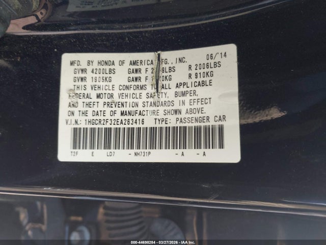 1HGCR2F32EA263416 Honda ACCORD LX