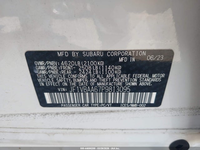 2023 SUBARU WRX JF1VBAA67P9813095 Photo 8
