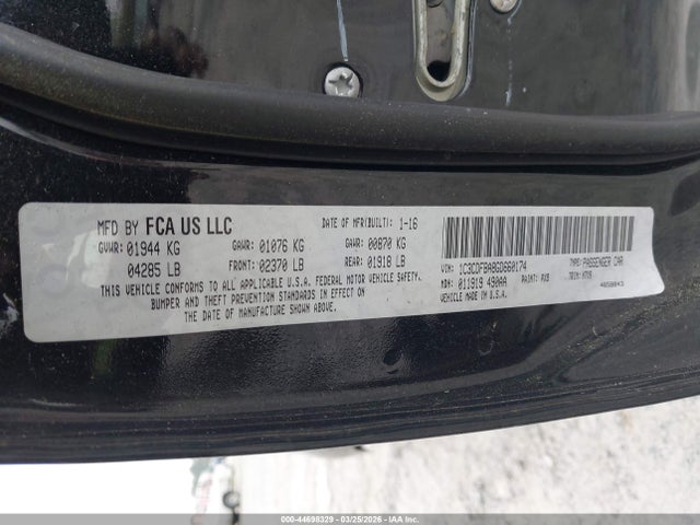Aukcja sprzedaży 2016 Dodge Dart Sxt, vin: 1C3CDFBA8GD660174, numer aukcji: 44698329