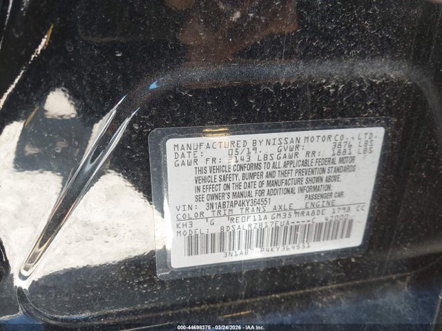 Nissan SENTRA SR 2019 3N1AB7AP4KY364551 Image 9