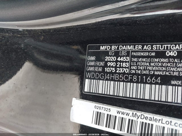 Продаж на аукціоні авто 2012 Mercedes-benz C 250, vin: WDDGJ4HB5CF811664, номер лоту: 44698403